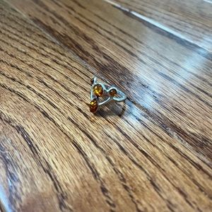 Amber Sterling Silver Guatemalan Ring